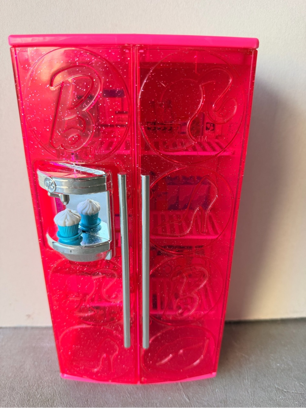 Barbie Pink Mini Fridge Accessory - Dollhouse Appliance
